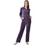 Pyjamas en velours violet foncé en velours Taille XS look casual pour femme 