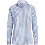 Chemises de créateur Ralph Lauren bleues à rayures rayées Taille L pour femme 