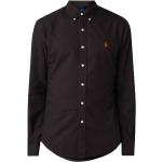 Chemises unies de créateur Ralph Lauren noires en coton pour homme 
