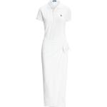 Robes cache-coeur de créateur Ralph Lauren blanches midi à manches courtes Taille XS pour femme 
