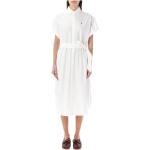 Robes ceinturées de créateur Ralph Lauren blanches à manches courtes Taille XS pour femme 