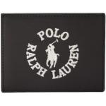 Porte-cartes bancaires de créateur Ralph Lauren noirs en cuir look sportif pour homme 