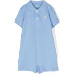 Barboteuses Ralph Lauren bleus clairs en jersey de créateur Taille 12 mois pour bébé de la boutique en ligne Farfetch.com 