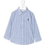 Ralph Lauren Kids chemise rayée à boutonnière - Bleu