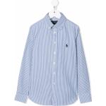 Ralph Lauren Kids chemise rayée à logo brodé - Bleu