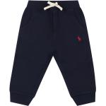Pantalons de sport de créateur Ralph Lauren bleus en coton enfant 