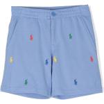 Shorts chinos de créateur Ralph Lauren bleues claires en coton mélangé enfant Taille 14 ans en promo 