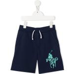 Shorts de créateur Ralph Lauren bleu marine en coton mélangé enfant en promo 