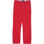 Pantalons chino de créateur Ralph Lauren rouges en velours enfant en promo 