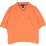 Polos à manches courtes de créateur Ralph Lauren orange enfant en promo 