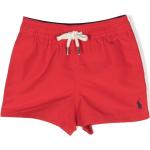 Shorts de bain de créateur Ralph Lauren rouges enfant éco-responsable en promo 