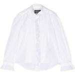 Chemises de créateur Ralph Lauren blanches à volants col claudine enfant en promo 