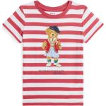 T-shirts à rayures de créateur Ralph Lauren rouge foncé à rayures en jersey enfant 