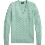 Pulls col V de créateur Ralph Lauren verts en laine à col en V Taille XS pour femme 