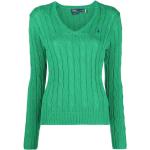 Pulls col V de créateur Ralph Lauren verts à col en V Taille XS look fashion pour femme 