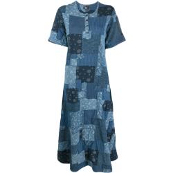 Ralph Lauren RRL robe mi-longue Hattie à imprimé patchwork - Bleu