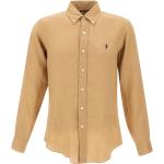 Chemises de créateur Ralph Lauren beiges en lin Taille XXL look casual pour homme 