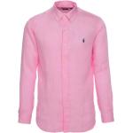 Chemises de créateur Ralph Lauren roses en lin Taille XL look casual pour homme 