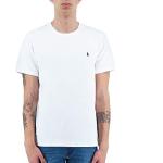 T-shirts de créateur Ralph Lauren blancs à manches courtes lavable en machine à manches courtes à col rond Taille L look fashion pour homme 
