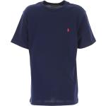 T-shirts de créateur Ralph Lauren bleus enfant look fashion en promo 