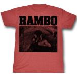 T-shirts rouges en jersey à motif USA Rambo classiques 