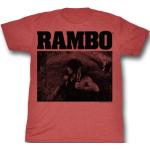 T-Shirt Adulte Chiné Rouge Rambo Marine