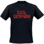 Rammstein Evil German T-shirt pour homme avec imprimé multicolore sur le devant et dos - Noir - X-Large