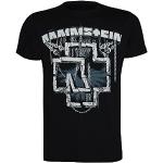 T-shirts à imprimés noirs à motif Berlin Rammstein Taille L look Rock pour homme en promo 