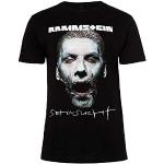Rammstein T-shirt pour homme Sehnsucht Schneider officiel Band Merchandise Fan Shirt Noir avec imprimé multicolore sur le devant et imprimé à l'arrière, Noir , XL