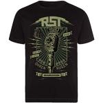 Rammstein T-shirt radio noir avec imprimé sur la poitrine, Noir , S