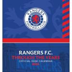 Rangers FC Calendrier 2023 – Calendrier de bureau mensuel 15 cm x 19 cm, cadeau Rangers FC pour homme et femme – Produit officiel