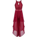 Combinaisons robe rouge bordeaux en mousseline à strass look fashion pour fille de la boutique en ligne Amazon.fr 