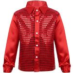 Chemises disco rouges à sequins look fashion pour garçon de la boutique en ligne Amazon.fr 