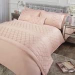 Linge de lit rose à pois en polycoton à paillettes 200x200 cm 