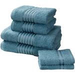 Serviettes de bain turquoise en coton lavable en machine 50x80 