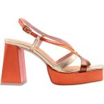 Sandales à talons Ras orange Pointure 40 look fashion pour femme 