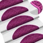 Tapis d'escalier violets en polypropylène en lot de 10 