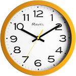 Ravel - Horloge Murale Moderne de 25 cm pour Le Bureau et la Cuisine - Quartz analogique - RWC.25.9 - Ocre