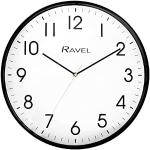 Ravel - Horloge Murale Moderne de 40 cm pour Le Bureau et la Cuisine - Quartz analogique - RWC.40.3 - Noir