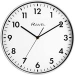 Ravel - Horloge Murale Moderne de 30 cm pour Le Bureau et la Cuisine - Quartz analogique - RWC.30.4 - Blanc