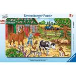 Ravensburger - Puzzle Enfant - Puzzle cadre 15 p - La vie à la ferme - Dès 3 ans - 06035