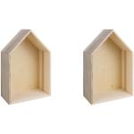 Rayher 62594000 Cadre en bois en forme de maison, FSC Mix Credit, 24 x 16 x 8 cm (Lot de 2)