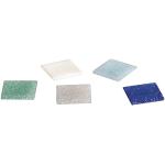 Rayher Artdecor tesselles mosaïque 2x2 cm, seau 1kg 325 pcs, tons bleus, 1453108, Teintes Bleues