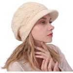 Chapeaux d'automne beiges en laine Tailles uniques look fashion pour femme 