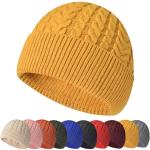 Bonnets d'automne jaunes en laine Tailles uniques classiques 