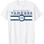 T-shirts blancs à rayures NY Yankees Taille S classiques pour homme 