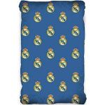 Draps housse bleus en coton Real Madrid 90x200 cm pour enfant 