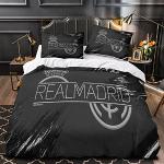 Linge de lit en microfibre Real Madrid 200x200 cm pour enfant 