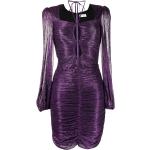 Robes de soirée longues Rebecca Vallance violettes métalliques à manches longues Taille XS pour femme en promo 
