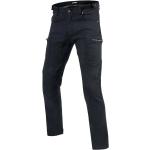 Jeans loose fit noirs en coton à motif moto pour homme 